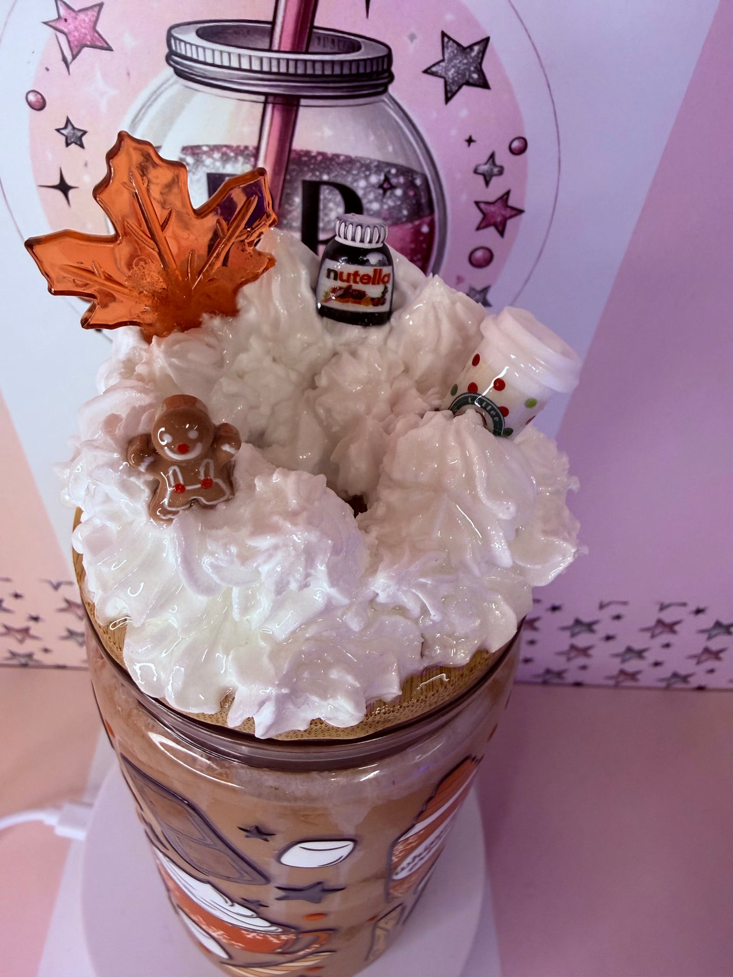 Hot Chocolate 16oz acrylic snowglobe Drip cup