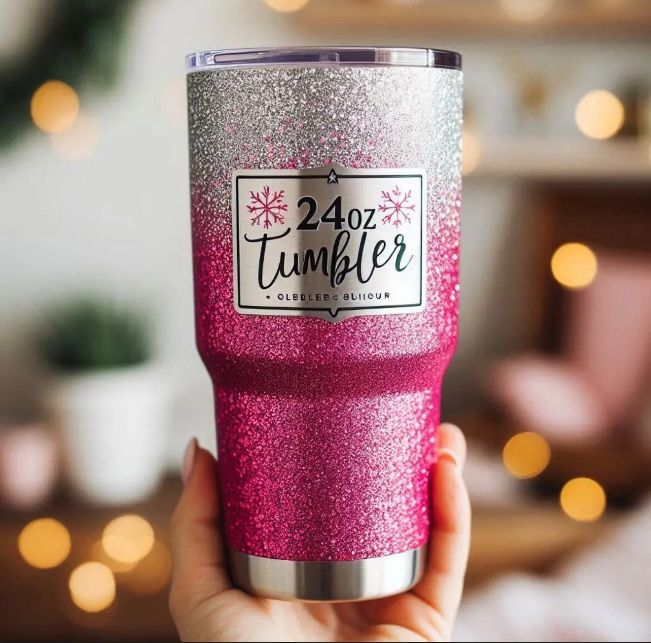 24oz Acrylic Snowglobe Tumblers