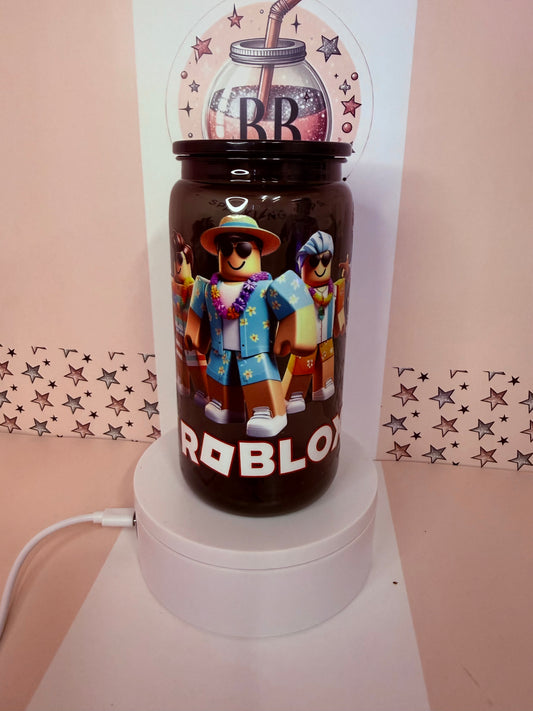 Black Roblox 16oz Coloured Can