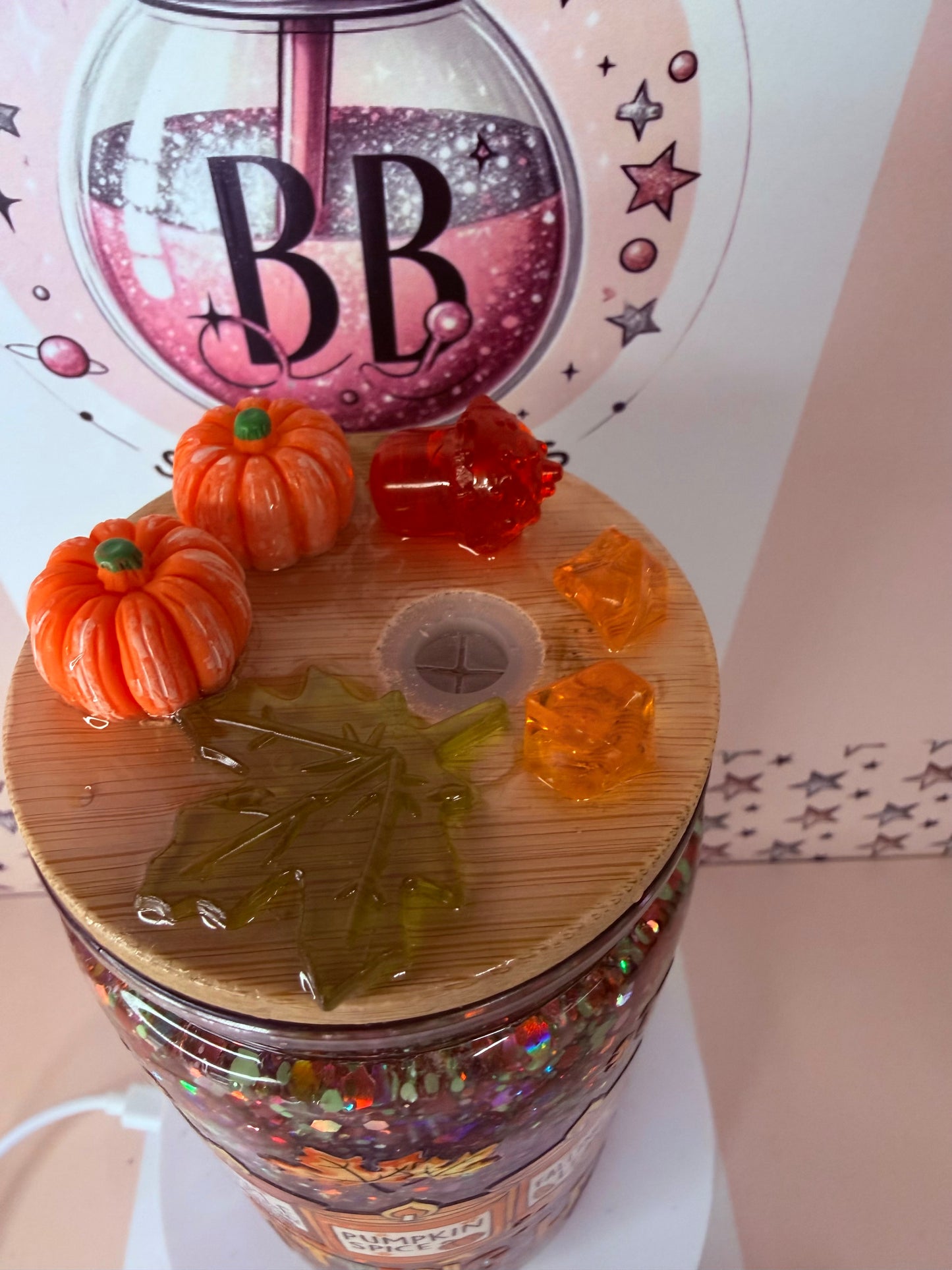 Getting Lit 16oz acrylic glitter snowglobe cup