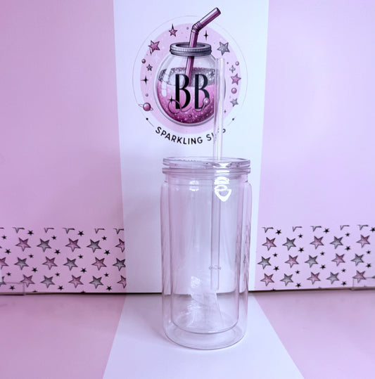 Custom 16oz acrylic Snowglobe cup with plastic lid. PLEASE READ THE DESCRIPTION BEFORE PURCHASING