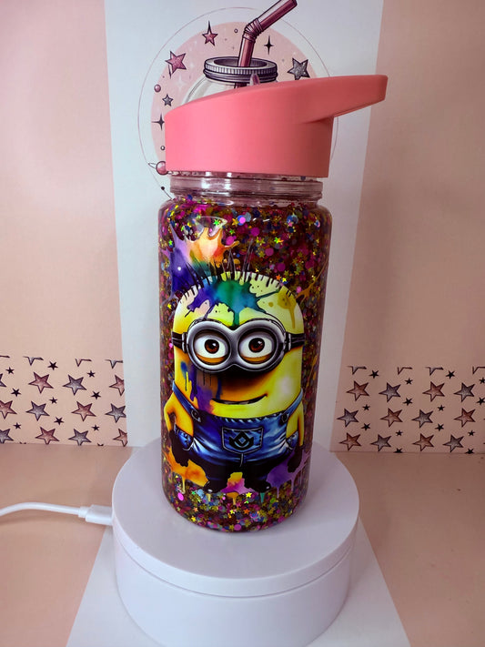 Children’s 10oz snowglobe glitter water bottle