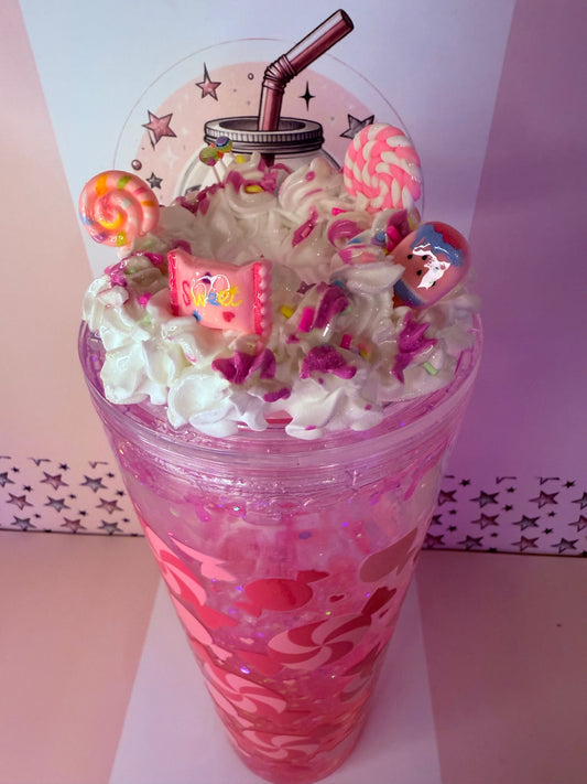 “It’s a sweet Thing” 24oz lava drip snowglobe tumbler