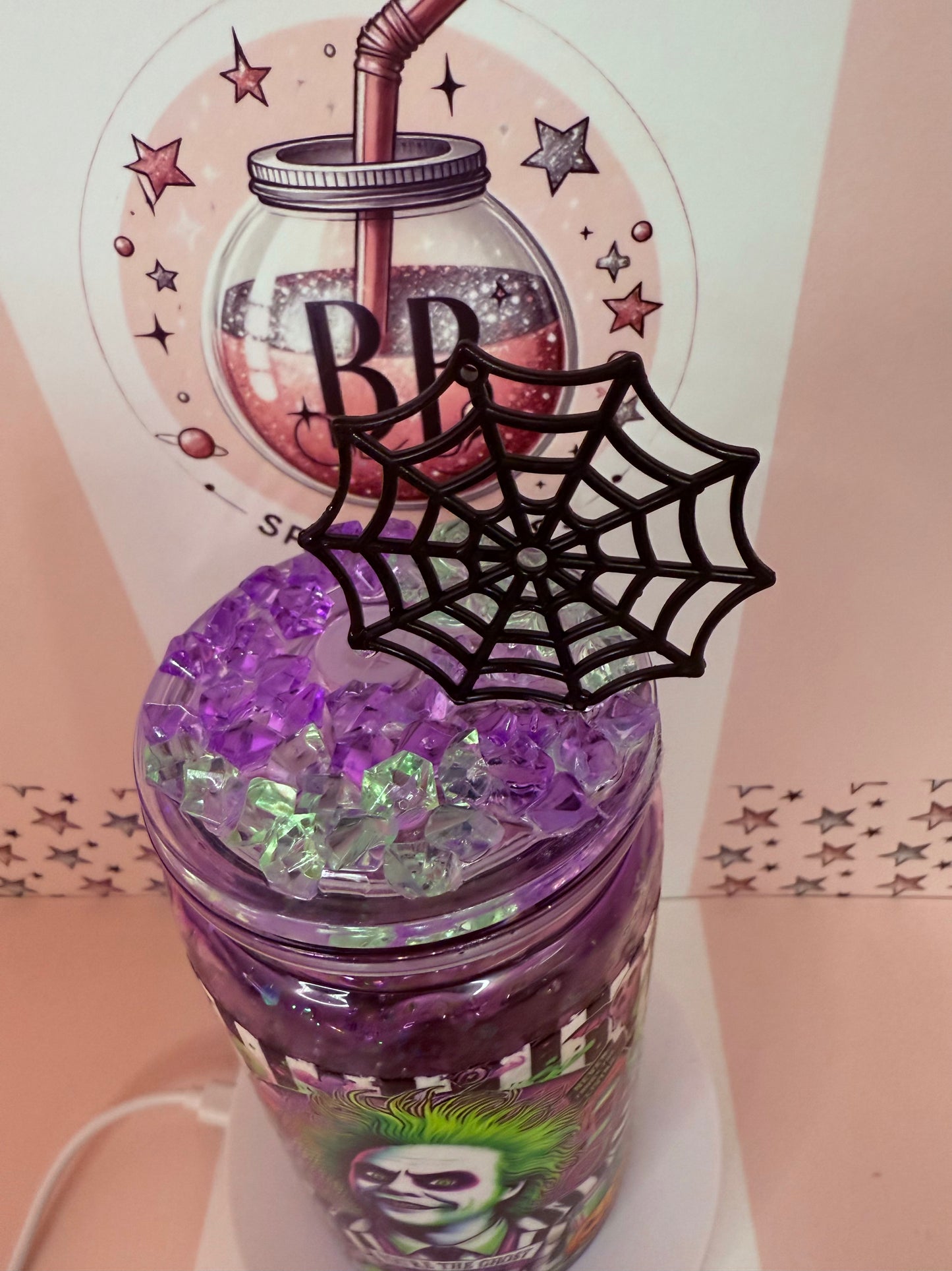 Beetlejuice 16oz drip snowglobe cup
