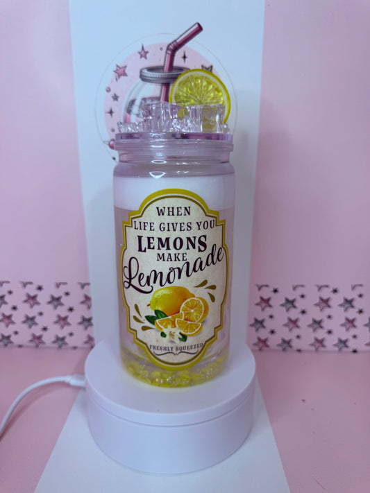 When life gives you lemons 16oz acrylic snowglobe cup