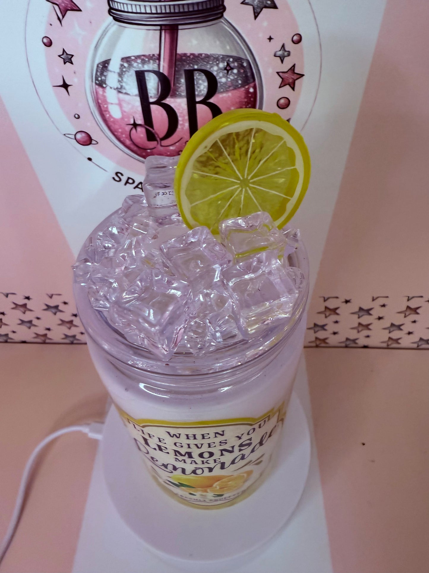 When life gives you lemons 16oz acrylic snowglobe cup