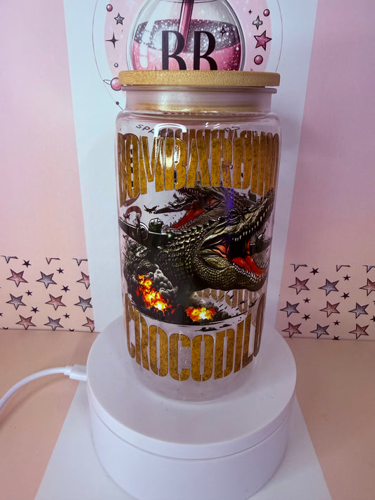 Italian Brain Rot Bombardino Crocodilo 16oz acrylic can