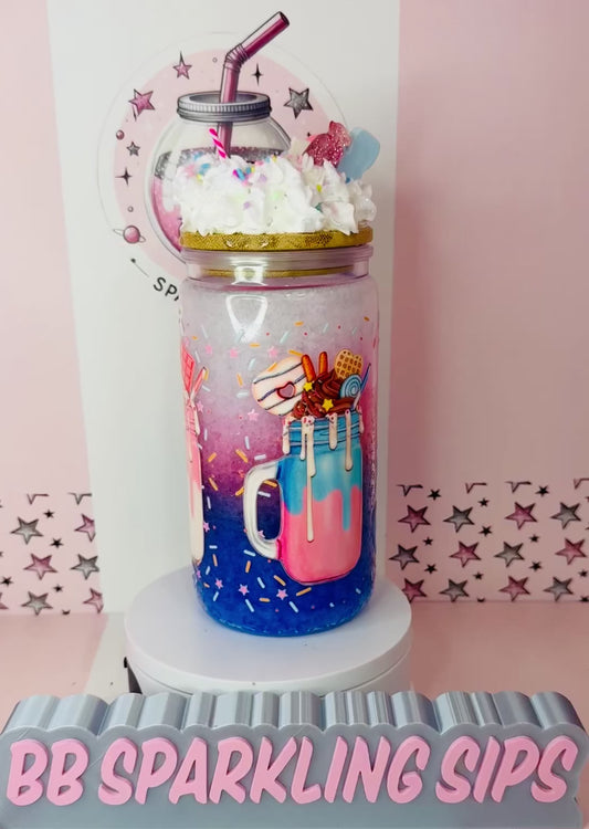 Milkshake 16oz acrylic snowglobe cup