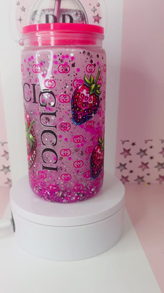 G inspired 16oz acrylic crystal fizz snowglobe cup