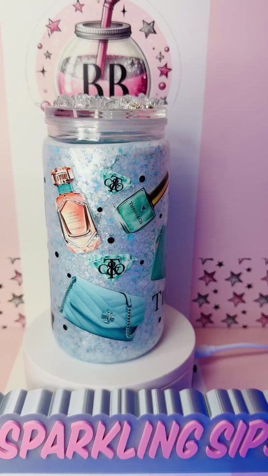 Tiffany 16oz acrylic “No globe” snowglobe cup