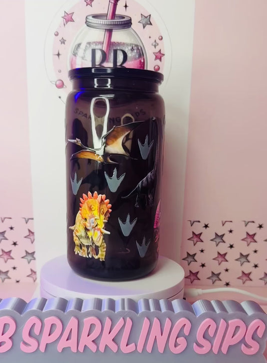 Jurassic Park 16oz acrylic coloured can