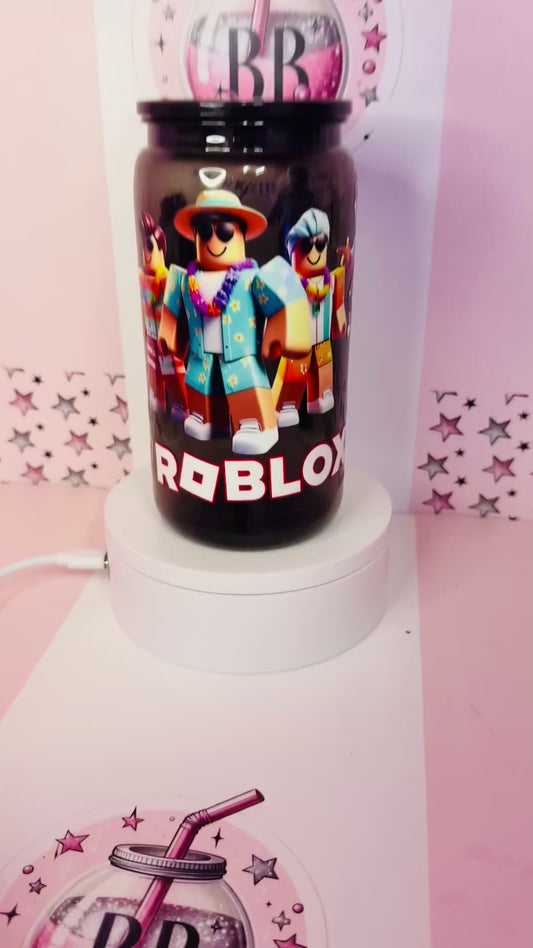 Black Roblox 16oz Coloured Can