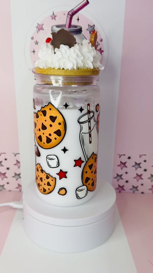 Milk for Santa 16oz acrylic “milk” snowglobe cup