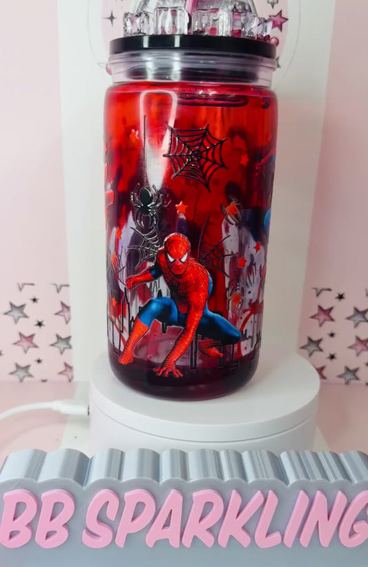 Spider-Man 16oz acrylic drip snowglobe cup