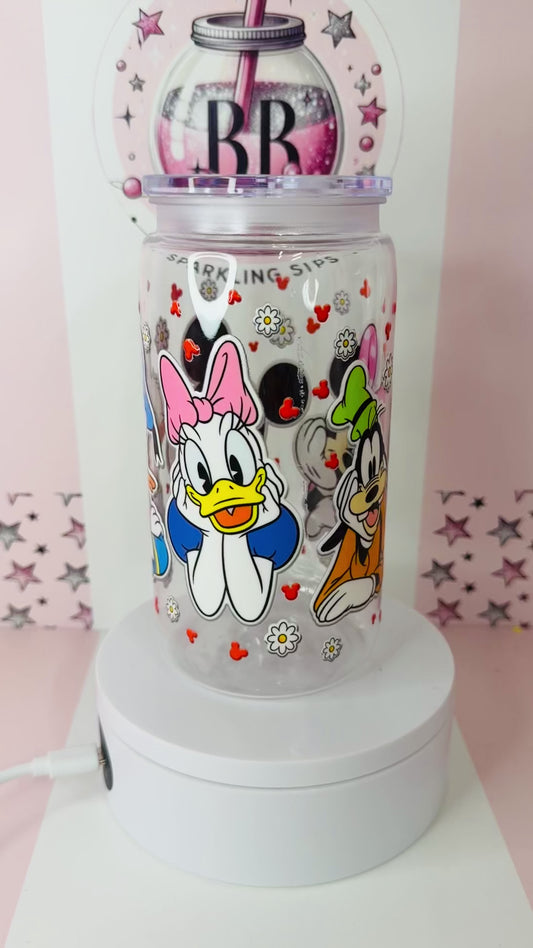 D Character 16oz acrylic clear can