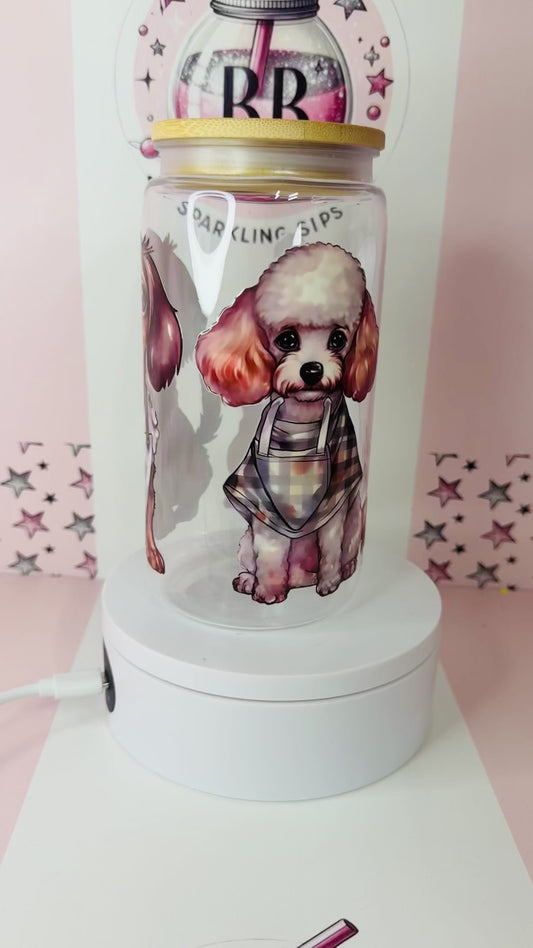 Doggy 16oz acrylic clear can